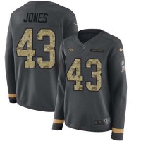 Nike Denver Broncos #43 Joe Jones Anthracite Salute to Service Women's Stitched NFL Limited Therma Long Sleeve Jersey