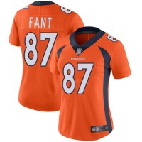 Nike Denver Broncos #87 Noah Fant Orange Team Color Women's Stitched NFL Vapor Untouchable Limited Jersey