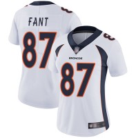 Nike Denver Broncos #87 Noah Fant White Women's Stitched NFL Vapor Untouchable Limited Jersey