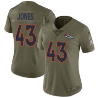 Nike Denver Broncos #43 Joe Jones Olive Women's Stitched NFL Limited 2017 Salute To Service Jersey