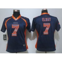 Nike Denver Broncos #7 John Elway Blue Alternate Women's Stitched NFL Elite Strobe Jersey