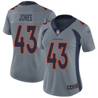 Nike Denver Broncos #43 Joe Jones Gray Women's Stitched NFL Limited Inverted Legend Jersey