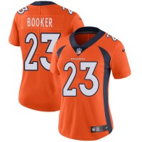 Nike Denver Broncos #23 Devontae Booker Orange Team Color Women's Stitched NFL Vapor Untouchable Limited Jersey