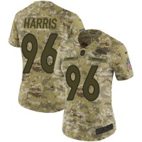Nike Denver Broncos #96 Shelby Harris Camo Women's Stitched NFL Limited 2018 Salute To Service Jersey