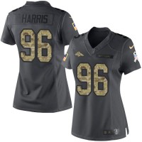 Nike Denver Broncos #96 Shelby Harris Black Women's Stitched NFL Limited 2016 Salute to Service Jersey