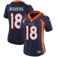 Nike Denver Broncos #18 Peyton Manning Blue Alternate Women's Stitched NFL Vapor Untouchable Limited Jersey