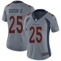 Nike Denver Broncos #25 Melvin Gordon III Gray Women's Stitched NFL Limited Inverted Legend Jersey