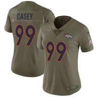 Nike Denver Broncos #99 Jurrell Casey Olive Women's Stitched NFL Limited 2017 Salute To Service Jersey