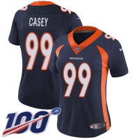 Nike Denver Broncos #99 Jurrell Casey Navy Blue Alternate Women's Stitched NFL 100th Season Vapor Untouchable Limited Jersey
