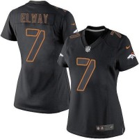 Nike Denver Broncos #7 John Elway Black Impact Women's Stitched NFL Limited Jersey