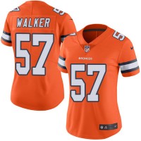 Nike Denver Broncos #57 Demarcus Walker Orange Women's Stitched NFL Limited Rush Jersey