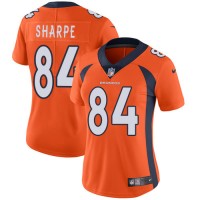 Nike Denver Broncos #84 Shannon Sharpe Orange Team Color Women's Stitched NFL Vapor Untouchable Limited Jersey