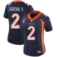 Nike Denver Broncos #2 Patrick Surtain II Navy Blue Alternate Women's Stitched NFL Vapor Untouchable Limited Jersey