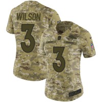 Nike Denver Broncos #3 Russell Wilson Camo Women's Stitched NFL Limited 2018 Salute To Service Jersey