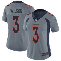 Nike Denver Broncos #3 Russell Wilson Gray Women's Stitched NFL Limited Inverted Legend Jersey