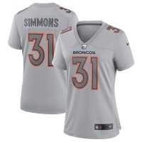Denver Denver Broncos #31 Justin Simmons Nike Women's Gray Atmosphere Fashion Game Jersey