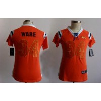 Nike Denver Broncos #94 DeMarcus Ware Orange Women's Stitched NFL Elite Draft Him Shimmer Jersey