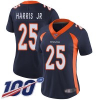 Nike Denver Broncos #25 Chris Harris Jr Navy Blue Alternate Women's Stitched NFL 100th Season Vapor Limited Jersey