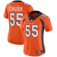 Nike Denver Broncos #55 Bradley Chubb Orange Team Color Women's Stitched NFL Vapor Untouchable Limited Jersey