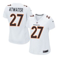 Nike Denver Broncos #27 Steve Atwater White Women's Stitched NFL Game Event Jersey