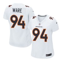 Nike Denver Broncos #94 DeMarcus Ware White Women's Stitched NFL Game Event Jersey