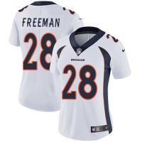 Nike Denver Broncos #28 Royce Freeman White Women's Stitched NFL Vapor Untouchable Limited Jersey