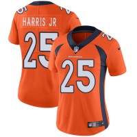 Nike Denver Broncos #25 Chris Harris Jr Orange Team Color Women's Stitched NFL Vapor Untouchable Limited Jersey