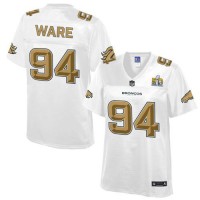 Nike Denver Broncos #94 DeMarcus Ware White Women's NFL Pro Line Super Bowl 50 Fashion Game Jersey