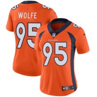 Nike Denver Broncos #95 Derek Wolfe Orange Team Color Women's Stitched NFL Vapor Untouchable Limited Jersey