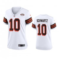 Women Cleveland Browns #10 Anthony Schwartz Nike 1946 Collection Alternate Game Limited NFL Jersey - White