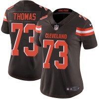 Nike Cleveland Browns #73 Joe Thomas Brown Team Color Women's Stitched NFL Vapor Untouchable Limited Jersey