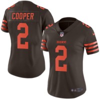 Nike Cleveland Browns #2 Amari Cooper Brown Women's Stitched NFL Limited Rush Jersey