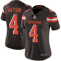 Nike Cleveland Browns #4 Deshaun Watson Brown Team Color Women's Stitched NFL Vapor Untouchable Limited Jersey
