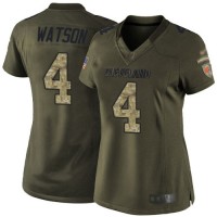 Nike Cleveland Browns #4 Deshaun Watson Green Women's Stitched NFL Limited 2015 Salute to Service Jersey