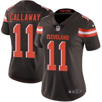 Nike Cleveland Browns #11 Antonio Callaway Brown Team Color Women's Stitched NFL Vapor Untouchable Limited Jersey