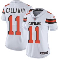 Nike Cleveland Browns #11 Antonio Callaway White Women's Stitched NFL Vapor Untouchable Limited Jersey