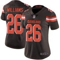 Nike Cleveland Browns #26 Greedy Williams Brown Team Color Women's Stitched NFL Vapor Untouchable Limited Jersey