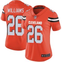 Nike Cleveland Browns #26 Greedy Williams Orange Alternate Women's Stitched NFL Vapor Untouchable Limited Jersey
