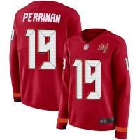 Nike Tampa Bay Buccaneers #19 Breshad Perriman Red Team Color Women's Stitched NFL Limited Therma Long Sleeve Jersey