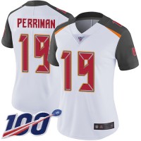 Nike Tampa Bay Buccaneers #19 Breshad Perriman White Women's Stitched NFL 100th Season Vapor Limited Jersey