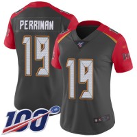 Nike Tampa Bay Buccaneers #19 Breshad Perriman Gray Women's Stitched NFL Limited Inverted Legend 100th Season Jersey