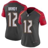Nike Tampa Bay Buccaneers #12 Tom Brady Gray Women's Stitched NFL Limited Inverted Legend Jersey