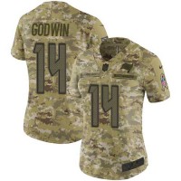 Nike Tampa Bay Buccaneers #14 Chris Godwin Camo Women's Stitched NFL Limited 2018 Salute To Service Jersey