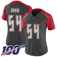 Nike Tampa Bay Buccaneers #54 Lavonte David Gray Women's Stitched NFL Limited Inverted Legend 100th Season Jersey