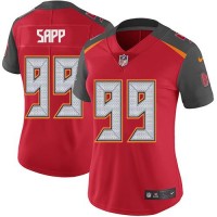 Nike Tampa Bay Buccaneers #99 Warren Sapp Red Team Color Women's Stitched NFL Vapor Untouchable Limited Jersey