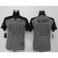 Nike Tampa Bay Buccaneers #40 Mike Alstott Gray Women's Stitched NFL Limited Gridiron Gray Jersey