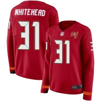 Nike Tampa Bay Buccaneers #31 Jordan Whitehead Red Team Color Women's Stitched NFL Limited Therma Long Sleeve Jersey