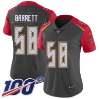 Nike Tampa Bay Buccaneers #58 Shaquil Barrett Gray Women's Stitched NFL Limited Inverted Legend 100th Season Jersey