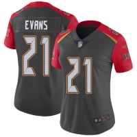 Nike Tampa Bay Buccaneers #21 Justin Evans Gray Women's Stitched NFL Limited Inverted Legend Jersey