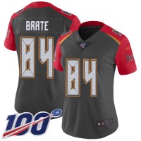 Nike Tampa Bay Buccaneers #84 Cameron Brate Gray Women's Stitched NFL Limited Inverted Legend 100th Season Jersey